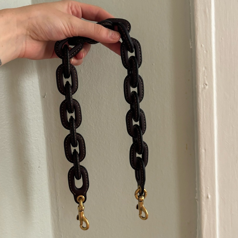 Coach Leather chain bag strap